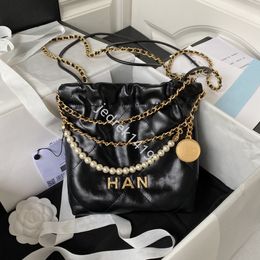 Channel mini hobos bags soft sheepskin Chain coin Shopping 22 Bag smooth leather Underarm bag Gold silver chains logo totes Shoulder bags crossbody bag wallet purse