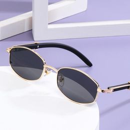 men metal sunglasses new fashion classic style ellipse frame vintage design outdoor shades eyewear classical model