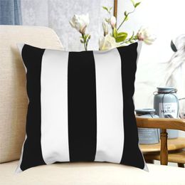 Pillow Case Black And White Stripes Square Pillowcase Printed Decor Home Cushion Cover 18"Pillow