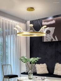 Chandeliers Modern Simple Crown Led Chandelier Creative Personality Children's Room Living Bedroom Lamps