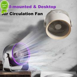 New Wireless Wall Mounted Air Circulation Electric Fan 4000mAh USB Rechargeable Small Portable Table Desktop Fan for Home Office