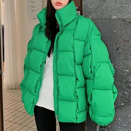 Women's Trench Coats Chic Oversized Cotton-Padded Women Puffer Parkas Female Casual Loose 2023 Thicken Warm Autumn Winter Jackets Overcoats