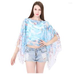 Scarves Fashion Women Scarf Shawl Poncho Printed Sunscreen Sun Protection Beach Bikini Cover Soft Comfortable 2023