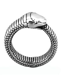 FANSSTEEL STAINLESS STEEL MENS JEWELRY PUNK RING VINTAGE SERPENT RING ANIMAL BIKER RING GIFT FOR BROTHERS FSR20W18337u5323872