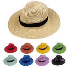 2023 Summer Large Brim Snapback Hats Baseball Cap Designers Caps Sun Straw Mens Womens Bucket Hat Foldable Square Buckle Sunshade Outdoor Breathable Sunscreen hats