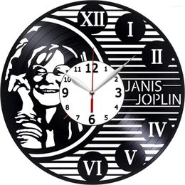 Wall Clocks Clock Compatible With Janis Joplin - Get Unique Gifts Presents For Birthday Film Christmas Ideas Boys Girls