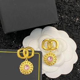 Women Hoop Earrings Designer Jewelry Womens Heart Earring Diamond Fashion Gold Ear Studs Accessories pearly Bracelet jewellery 2305266Z