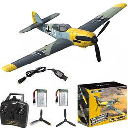 Electric/RC Aircraft Volantex Remote Control Airplane BF109 2.4GHz 4CH 400mm Wingspan One Key U-Turn Aerobatic RC Plane Warbird Classical Fighter