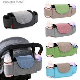 Diaper Bags Baby Stroller Organizer Mummy Diaper Bag Waterproof Diaper Changing Bag Cup Holder Carriage Pram Cart Bag Stroller Accessories T230526