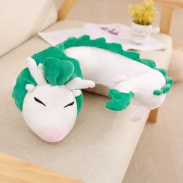 Plush Dolls Plush Toys Pillow Fashion Cartoon Dragon Anime Miyazaki Hayao Spirited Away Haku Cute U Shape Doll Gift For Children Kids 230525