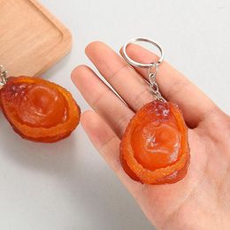 Keychains Simulation Sugar Heart Abalone Meat Keychain Delicious Seafood Model Shooting Props Car Backpack Charm Fun Jewellery Gift