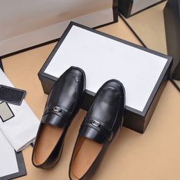 Men's Formal Party Dress Shoes Gentlemen Brand Business Office Genuine Leather Flats Mens Designer Casual Loafers Size 38-46