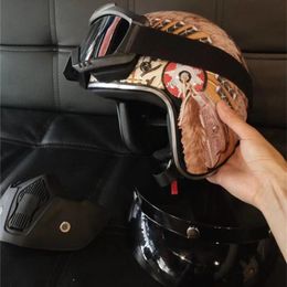 Motorcycle Helmets Indians Man Helmet Half Open Face Motocross Cool Personality Down Hill S M L XL XXL