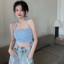 Tanks Camis Da Xin Women's Flat Bottom Suspender Lace Summer Ultra Thin Sexy Exposure Medium Pressure Tank Top P230526