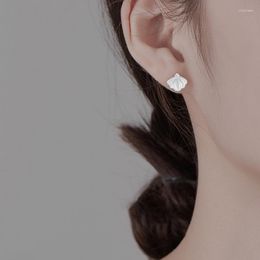 Stud Earrings Shell For Women Noble Creativity Silver Color Ear Partner Korean Zircon Student Party Jewelry Fashion Bijoux