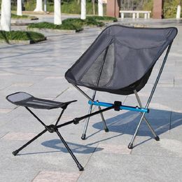Camp Furniture Chair Foot Stool Outdoor Folding Aluminium Alloy Portable Camping Travel Convenient Rest