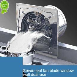 New 6/7/8inch Inline Extractor Exhaust fan Ventilation Pipe Fan Bathroom Kitchen Wall Window Stainless Steel Attic Ventilator