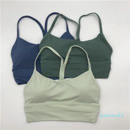 Gym Clothing Fitness Sports Bra For Women Push Up Shockproof Cross Yoga Running Training Workout Femme Padded Underwear Crop Tops