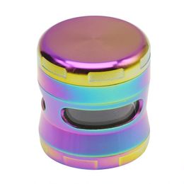 Smoking pipe New 52MM four layer colorful circular arc chamfered slim waisted side window zinc alloy