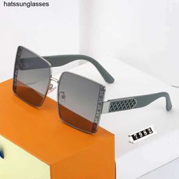 2023 New Metal Frame UV Protection L Family Large Frame two for one Sunglasses Female