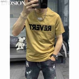 Men's T-Shirts Summer Mens T-shirt Cotton Crewneck Letter Print 2023 New Fashion Hip Hop Streetwear Male Tee Tops Clothes Plus Size S-5XL L230520