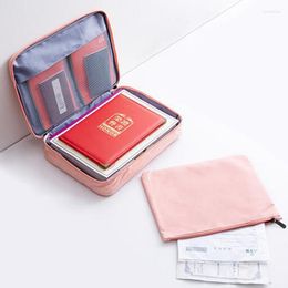 Storage Bags Large Capacity Document Bag Organizer Handbag Travel Pouch ID Wallet Cash Holder Case Box Accessories