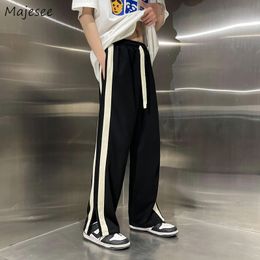 Men's Pants Casual Men Summer All match Fashion Black High Street Hip Hop Ulzzang College Teens European Stylish Handsome Drawstring 230526