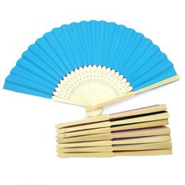 Party Favor 10/20/30/4050Pcs Personalized Folding Paper Diy Fan Vintage Fans Favors Baby Shower Gift Decoration Drop Deliver Dhqno