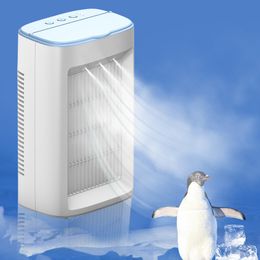 Other Home Garden Portable Air Conditioner Multifunction Mini Fan USB Electric Air Cooler Water Spray Mist 3 Gear Speed Air Cooling Fan Humidifier 230525