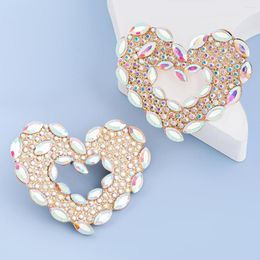 Stud Earrings DOINGPRO 2023 Fashion Metal Rhinestone Heart Large Dangle Dinner Party Luxury Jewellery Women's Elegant Accessories