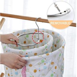 Hangers 1PCS Round Spiral Quilt Sheets Hanger Stainless Steel Rotating Drying Rack Save Space Blanket Home Balcony