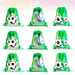 Gift Wrap 9 Pcs Soccer Goodie Bags Princess Decorations Ornaments Kids Cookie Giving Party Supplies Ball