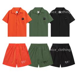Mens Designer Shirts and Shorts Galleried Depts Shirts Luxury Brand Shirts Womens Tees Fashion Short Sleeve Casual High Street Tops Summer Clothing Cottons Clothes