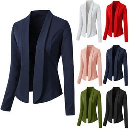 Women's Suits Blazers Women Fashion Solid Tops Long Sleeve Jacket Ladies Office Wear Cardigan Coat Brand High Quality Woman Clothing