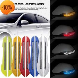 New 2 Pcs Car Rearview Mirror Reflective Sticker Car-styling Safety Warning Reflective Sticker Car Rearview Mirror Decorative Strip