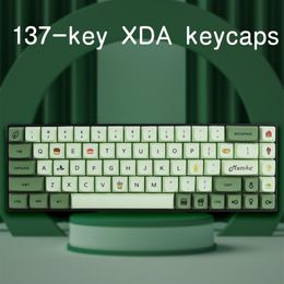 Combos XDA Matcha GreenTea Dye Sub Japanese Keycap Set Thick PBT for gh60/xd64/68/84/96/Poker 87/Tkl 104 Ansi Mechanical Keyboard 7U