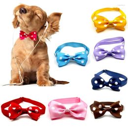 Dog Collars Adjustable Cat Dot Bow Tie Puppy Pets Neck Pet Supplies Kitten Collar Strap Grooming Accessories