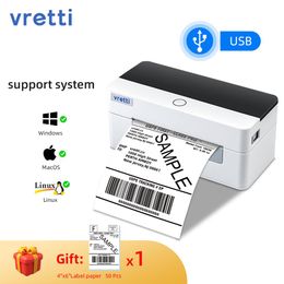 Printers VRETTI High Speed DesktopThermal Printer USB for Shipping Express Label Barcode 4x6 Printing Mac OS/Windows