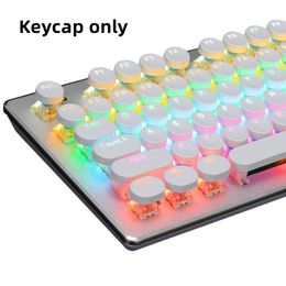 Accessories New 104 Keys Round Retro Punk Keycap Backlit Keyboard Cap English Game Keycaps For Cherry MX Mechanical Keyboard Accessories