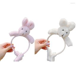 Party Masks Cute Plush Animals Shape Hair Hoop Women Makeup Headband For Children Festival Performance Accessories