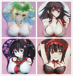 Pads 2020 new version Japanese anime 3d mouse pad wristbands Cartoon Creative sexy mouse pad Chest beauty mouse pad Free Shipping