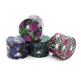 Accessories Fashion Rose Printed Smoke Grinder Creativity Skl 4 Layer Household Smoking 50Mm Metal Tobacco Grinders Drop Delivery Ho Dhgkx