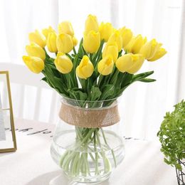 Decorative Flowers 10Pcs Artificial Real Touch Tulips Fake Flower Bouquet For Wedding Decoration Home Garden Decor Ornaments Party Supplies