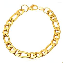 Chain Link Bracelets Chainspro Men Jewellery Stainless Steel 316L Never Fade Wholesale 9 Mm Thick Figaro Bracelet H580 Drop Delivery Dhsye