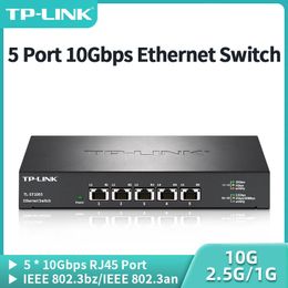 Switches TPLink 5 Port 10Gigabit Ethernet Switch 10000M Network Switcher RJ45 Plug and Play Networking Hub Internet Splitter TLST1005