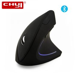 Mice CHYI Ergonomic Vertical Bluetooth Mouse Wireless Optical Mouse 800/1200/1600DPI Adjustable 6D Gaming Mice With LED For Laptop PC