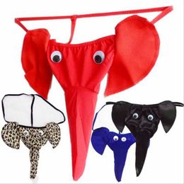 28% скидка ленточной фабрики хранить влияние слона Тонг мультфильм Длинное платье на стиль брюк в сексуальном мужском нижнем белье