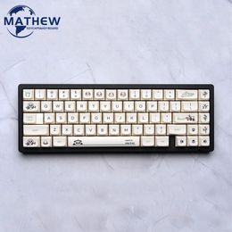 Accessories Panda keycap For Mechanical keyboard Dyesublimation process high Quality PBT material keycaps 61/68/71/80/84/87/100/104