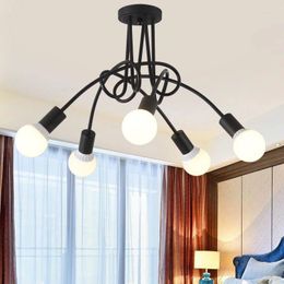 Pendant Lamps QUXIA Lights LED E27 Iron Art Ceiling Lamp Nordic Vintage Rural Loft Industrial Dining Room Living Light