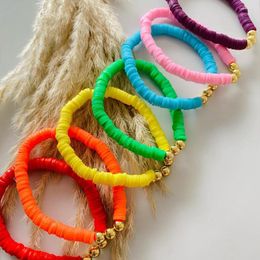 Link Bracelets Go2boho In For Women Heishi Gold Plated Bead Summer Beach Jewellery Colourful Fashion